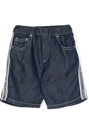 Emporio Armani Short en jean à bande logo