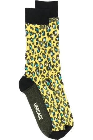 VERSACE Chaussettes à imprimé léopard