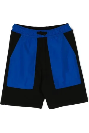 MARCELO BURLON Pixel Logo-print panelled drawstring shorts