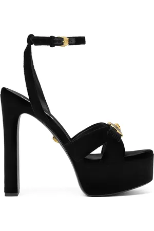 VERSACE Sandales Gianni Ribbon 140 mm en velours