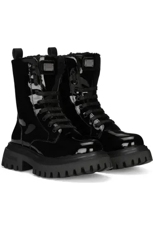 Dolce & Gabbana Bottines en cuir à plaque logo