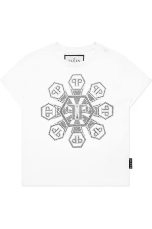 Philipp Plein T-shirt à motif monogrammé en clous