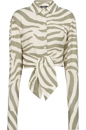 Balmain Chemise imprimée à taille nouée