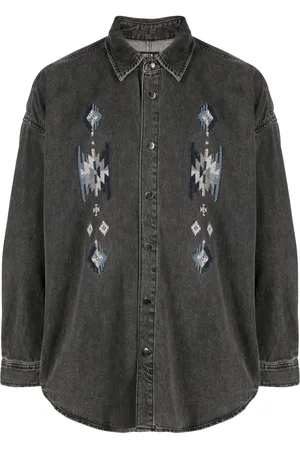 FIVE CM Chemise en jean à broderies