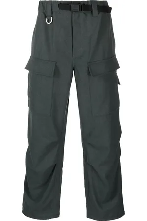 Y-3 Pantalon droit à taille ceinturée