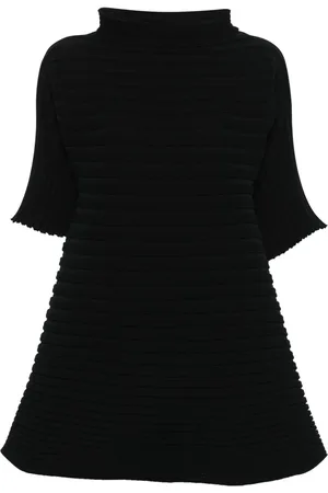 PLEATS PLEASE ISSEY MIYAKE Haut en maille à design nervuré