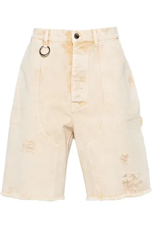 Etudes Short en jean Friche à effet usé