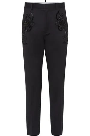 Dsquared2 Pantalon fuselé à appliques fleurs