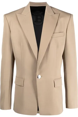 Balmain Veste de costume en laine à simple boutonnage