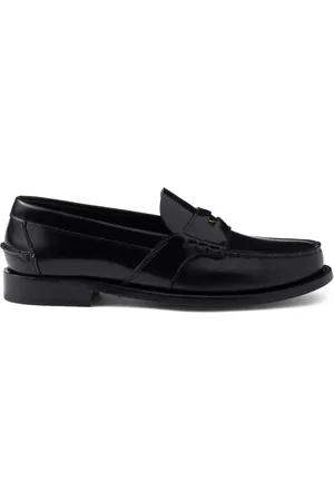 Prada Mocassins en cuir à effet brossé
