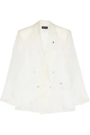 Patrizia Pepe Blazer transparent à boutonnière croisée