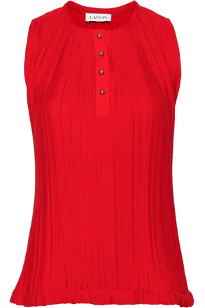 Lanvin Blouse plissée à design sans manches