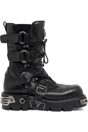 Paco rabanne X New bottes en cuir à boucles