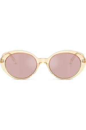Oliver Peoples Lunettes de soleil transparente à monture ronde