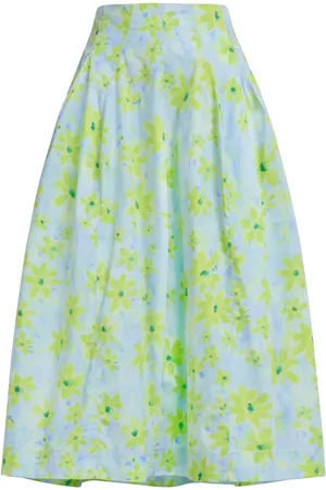 Marni Jupe évasée en coton à fleurs