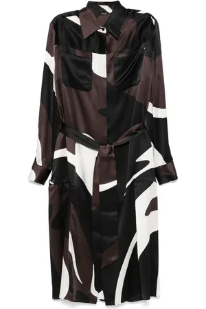 Kiton Robe en soie à coupe mi-longue