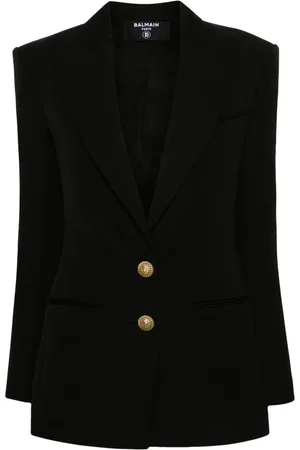 Balmain Blazer en velours à simple boutonnage