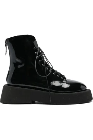 MARSÈLL Bottes vernies à lacets 55 mm
