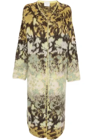 FORTE FORTE Cardigan mi-long à motif abstrait