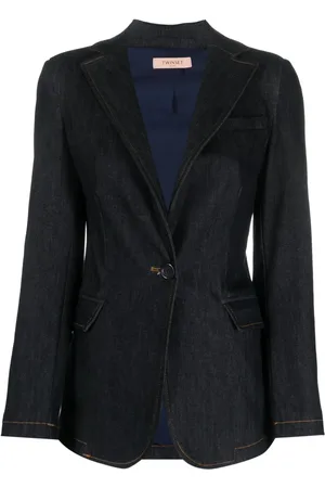 Twin-Set Blazer en coton mélangés à simple boutonnage