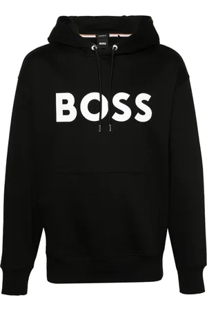HUGO BOSS Hoodie en coton à logo imprimé