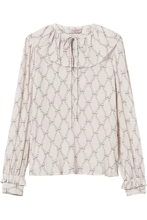 Twin-Set Blouse en soie à imprimé graphique