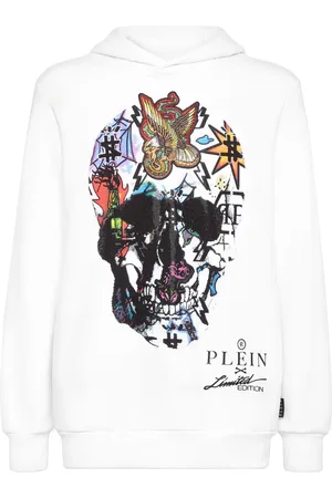 Philipp Plein Hoodie à imprimé tête de mort à ornements en cristal
