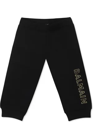 Balmain Pantalon de jogging en coton à logo imprimé