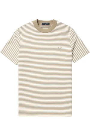 Fred Perry T-shirt rayé en coton à logo brodé
