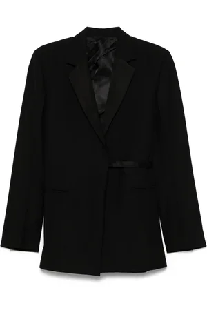 Totême Blazer croisé à revers en satin