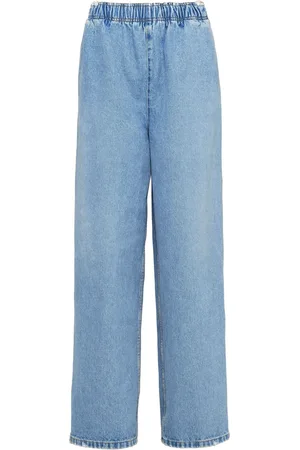 Prada Jean ample à logo triangle