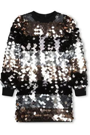 Sonia Rykiel Enfant Robe rayée à sequins brodés