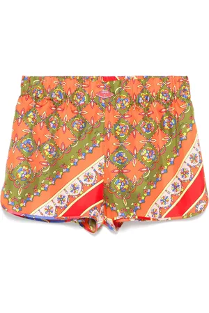 Puccini Short en soie à imprimé Festa