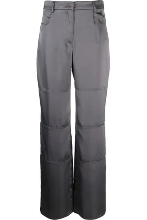 BLANCA Pantalon en satin à coupe droite