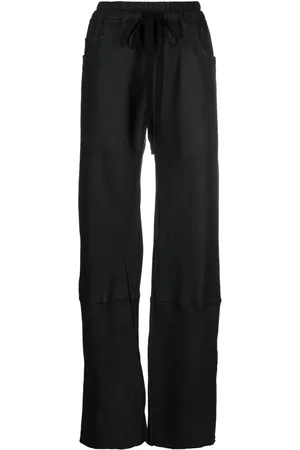 ISAAC SELLAM EXPERIENCE Pantalon en cuir à lien de resserrage