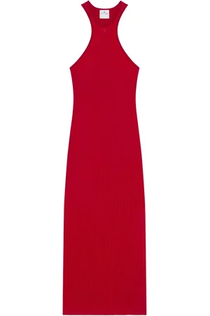 Courrèges Robe mi-longue à encolure carrée