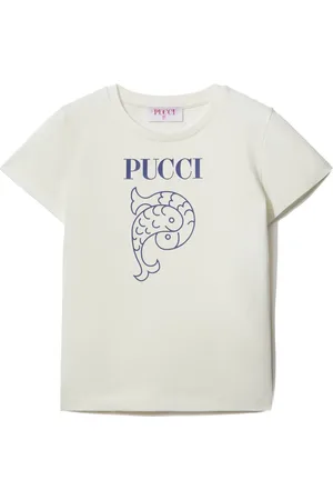 PUCCI Junior T-shirt en coton à logo imprimé