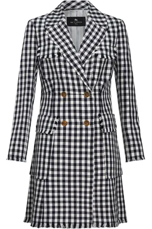 Etro Manteau boutonné à carreaux vichy