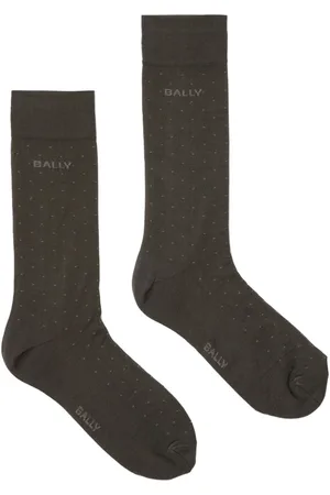 Bally Chausettes à logo en intarsia