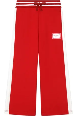 Dolce & Gabbana Pantalon de jogging en coton à plaque logo