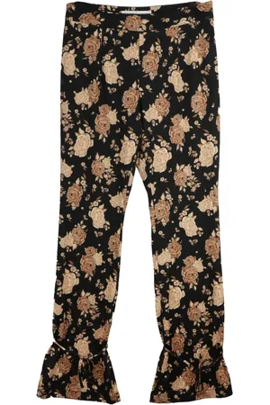 Rokh Pantalon fleuri à ourlets noués