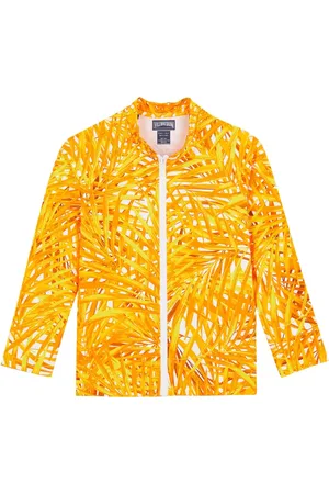Vilebrequin Chemise Palm Leaves à fermeture zippée