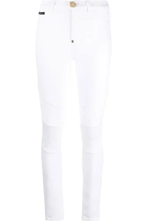 Philipp Plein Jean skinny Biker à taille haute