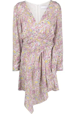 IRO Robe portefeuille courte à imprimé graphique