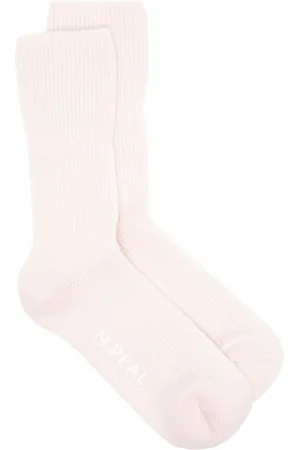 N.PEAL Chaussettes nervurée en cachemire