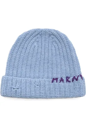 Marni Bonnet en laine à logo brodé