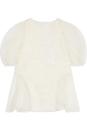 Eirene Blouse ornée de sequins à manches bouffantes