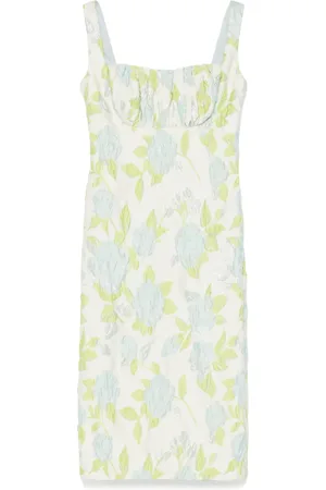 Amsale Robe à fleurs en jacquard