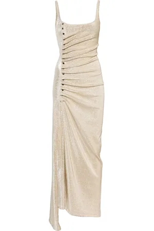 Paco rabanne Robe mi-longue à design drapé