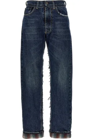 Maison Margiela X Pendleton jean à empiècements contrastants